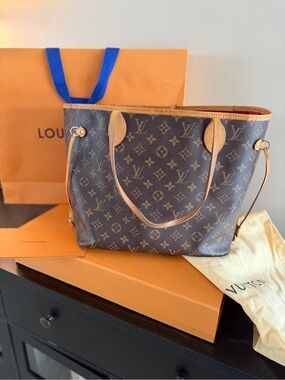 Louis Vuitton Brown Monogram Canvas Tote with Vachetta Trim